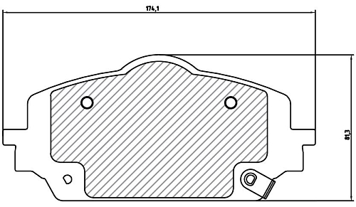 Колодки тормозные дисковые передние (керамические) для автомобилей Zeekr X (23-) 174x82мм [серия PRO]