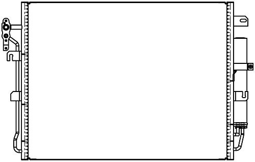 Радиатор кондиционера для автомобилей Land Rover Discovery (04-)/(09-)/Range Rover Sport I (05-) 2.7TD