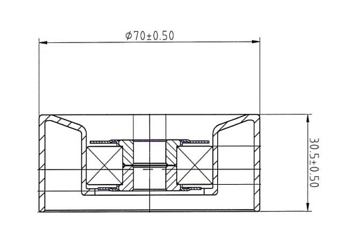 Ролик приводного ремня для автомобилей Mitsubishi Outlander (12-) 2.0i/2.4i (опорный) ребристый d75