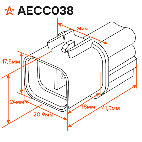 Разъём 4 pin с проводами для датчика кислорода Hyundai, Kia