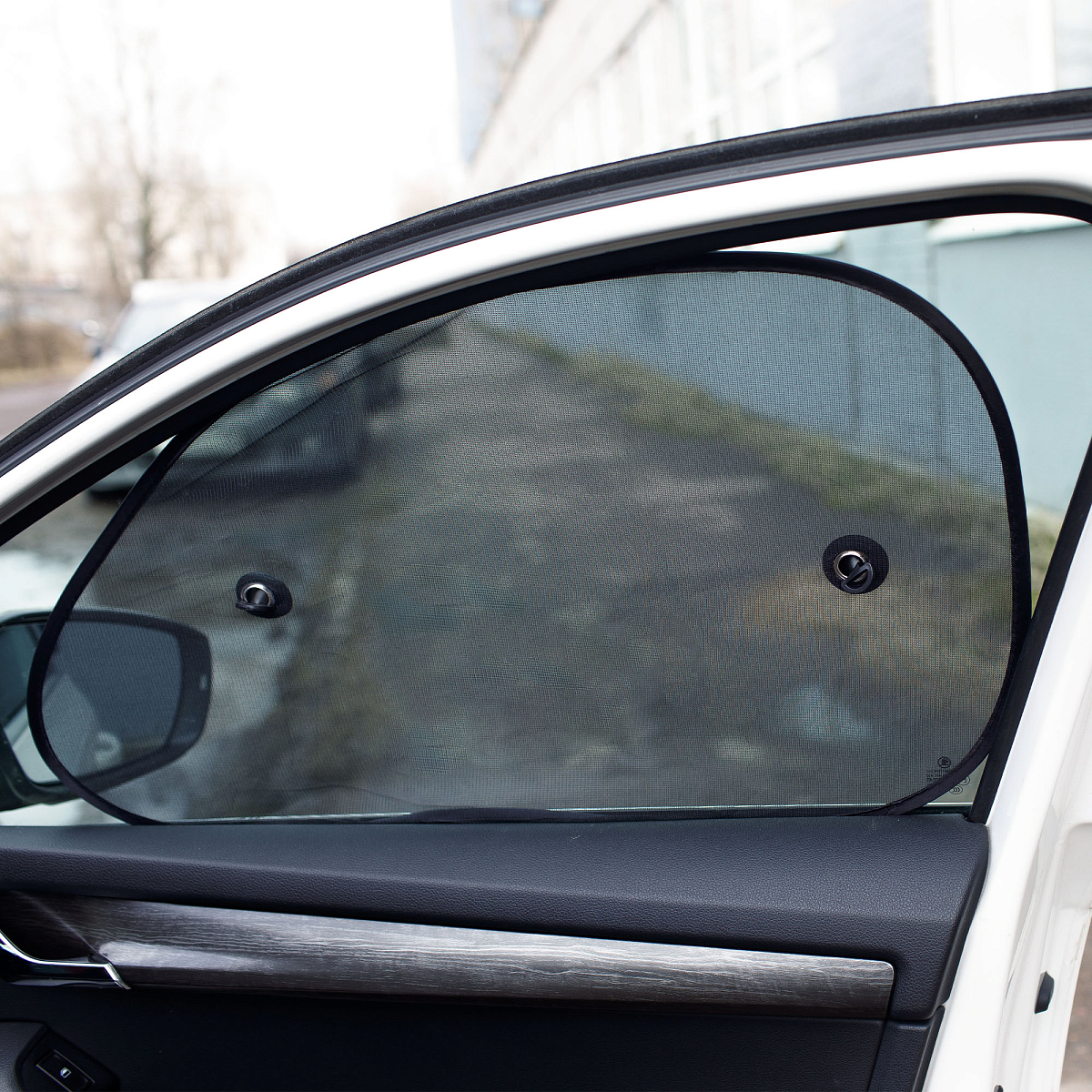 Шторки солнцезащитные 65*38см на боковые стекла, компл. 2 шт., черные