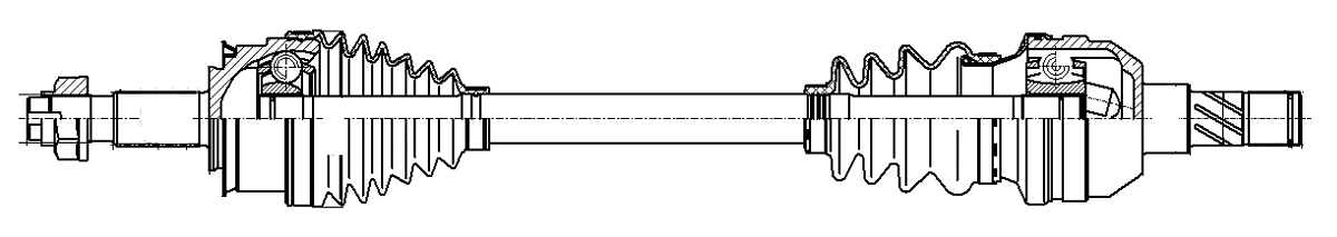 Привод передний левый для автомобилей Chevrolet Aveo T300 (11-) 1.6i MT