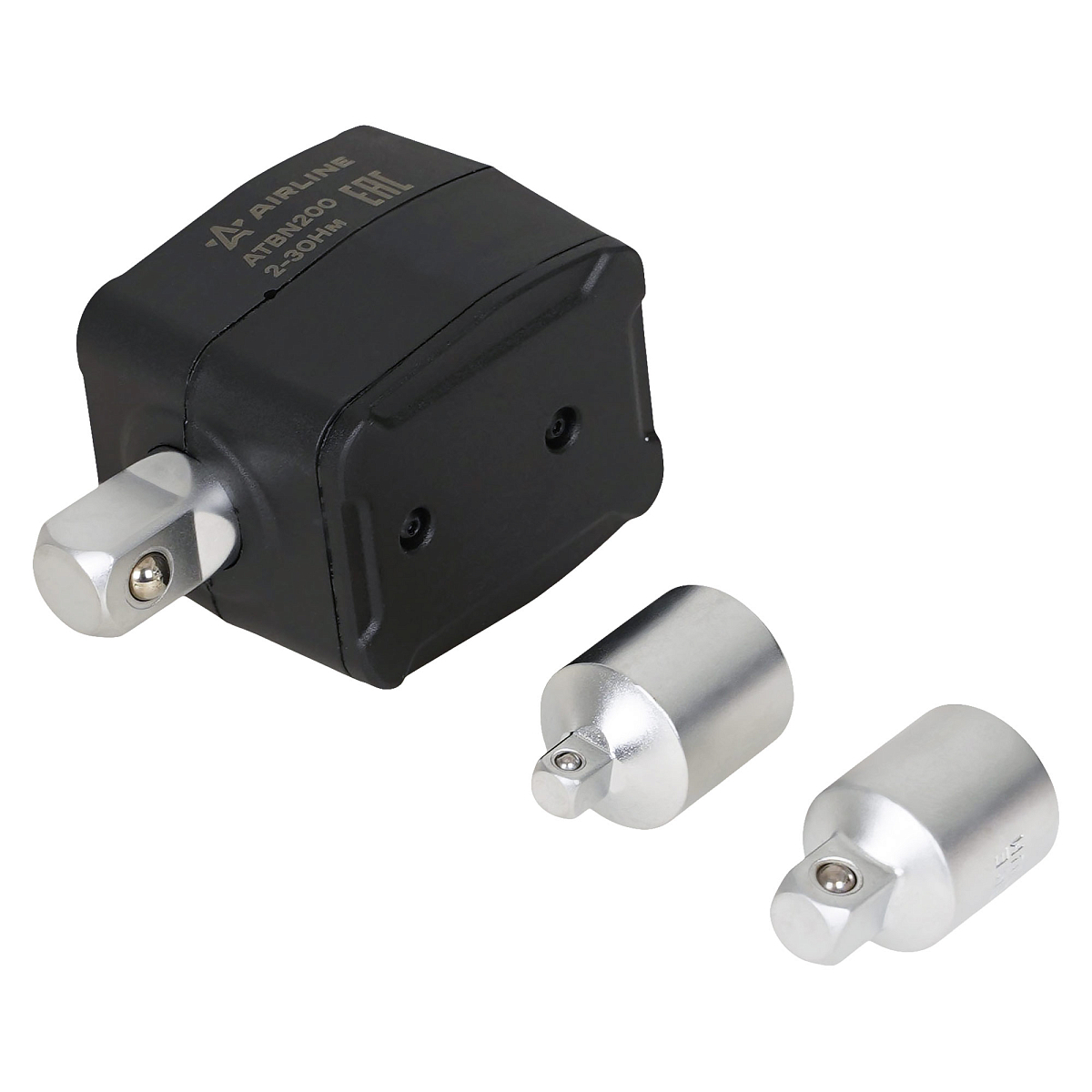 Адаптер динамометрический цифровой 1/2" 2-30Нм, с переходниками (1/4", 3/8"), кейс