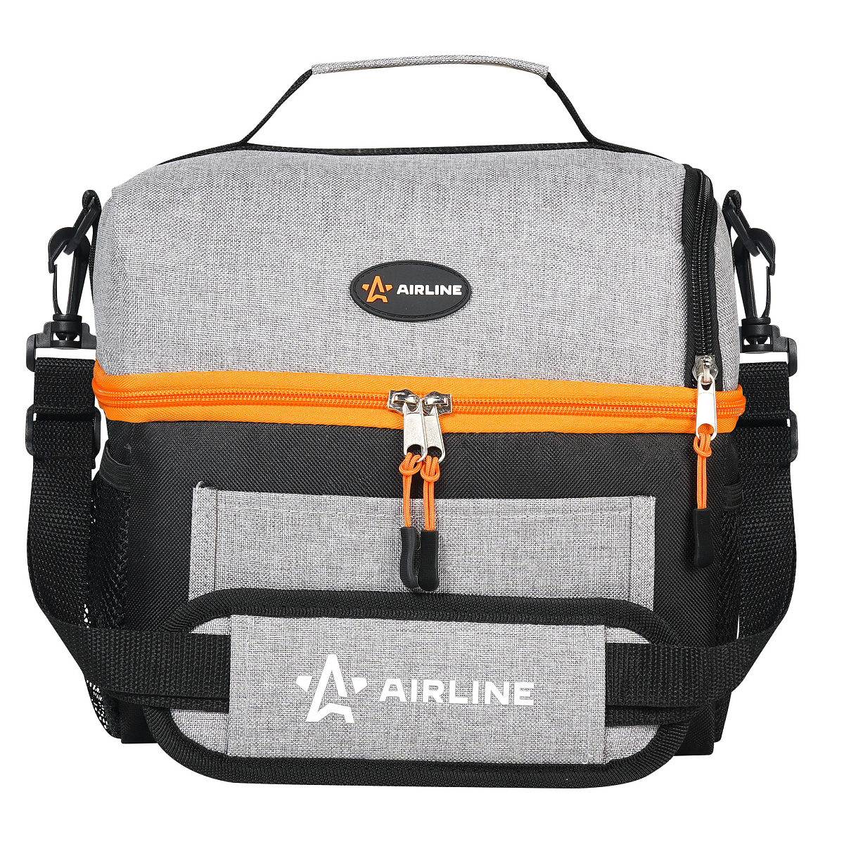 Сумка-холодильник (термосумка) PRO, 9л, 25*22.5*16.5см, водонепр., чер./сер.