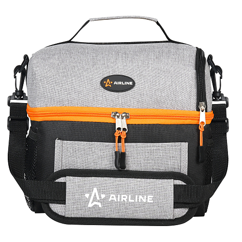 Сумка-холодильник (термосумка) PRO, 9л, 25*22.5*16.5см, водонепр., чер./сер.