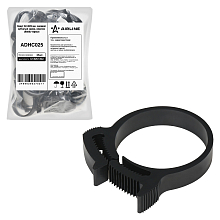 Хомут 32-36/9 мм, силовой зубчатый замок, пластик (ПА66) черный