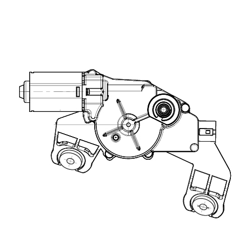 Моторедуктор стеклоочистителя для автомобилей Hyundai ix55 (08-) (задн.)