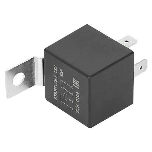 Реле 12V 30A 4 контакта (с кронштейном, без резистора)