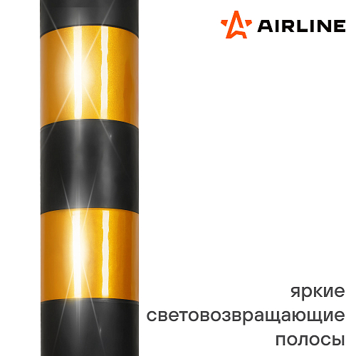 Столбик парковочный 750мм(СПУ) 3 световозвр.полосы, переносной с утяжел., пластик,черн.