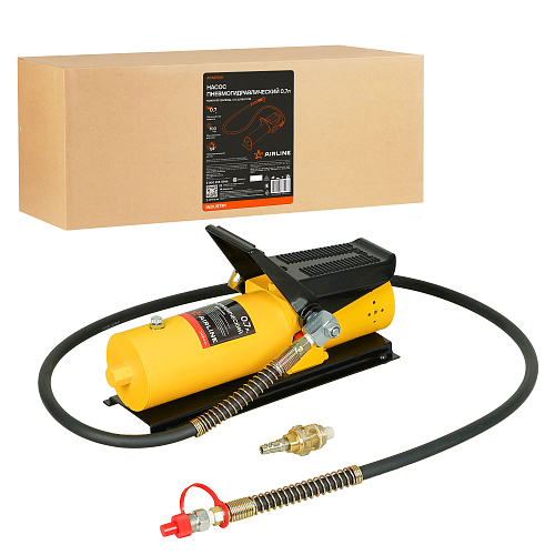 Насос пневмогидравлический 0.7л, ножной привод, шланг 1.5м