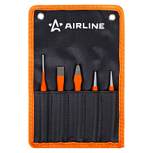 Набор ударного инструмента 5 пр.(зубило, бородок, крейцм, кернер, выколотка) сумка