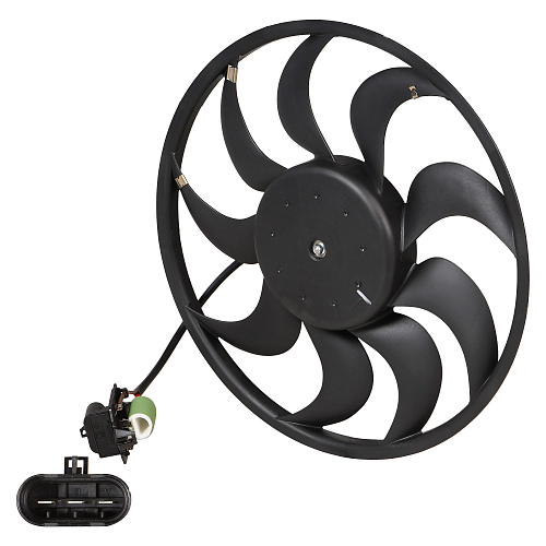 Электровентилятор охлаждения для автомобилей Chevrolet Aveo T300 (11-)/Opel Mokka (13-) (без кожуха; с резистором)