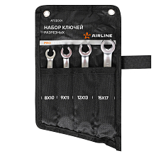 Набор ключей разрезных PRO 4пр. (8x10-15x17мм) сумка