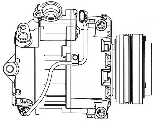 Компрессор кондиционера для автомобилей X5 (E70) (06-)/X6 (E71) (07-) 3.0D [M57D30]