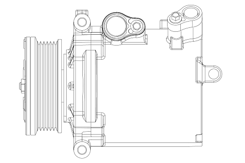 Компрессор кондиционера для автомобилей Lancer X (07-)/Outlander XL (07-) 1.8i/2.4i