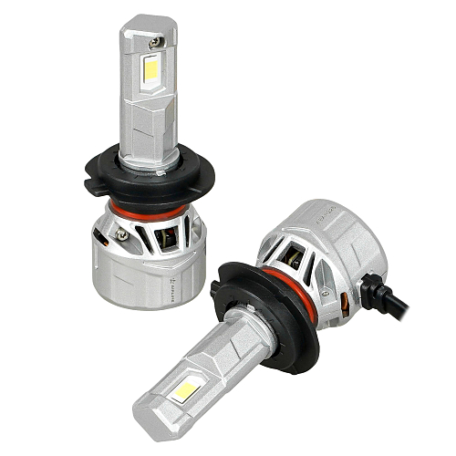 Лампа светодиодная H7 ULTRA, 55Вт, 10400Лм (5200Лм x 2), 6500К (Белый), 12/24В, комплект 2 шт.
