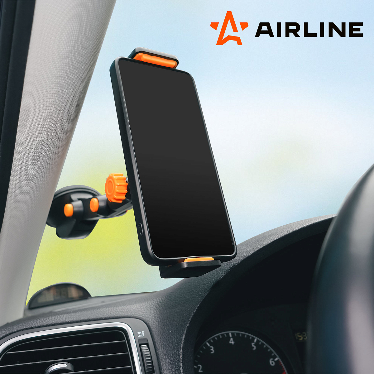 Держатель для планшета/телефона автомобильный на присоске-липучке "Экскаватор"