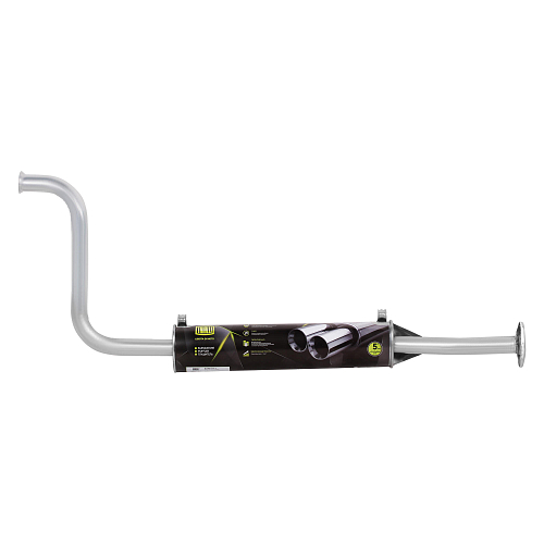 Глушитель для автомобилей Лада 21102 дополнительный (резонатор) под катализатор (алюминизированная сталь)