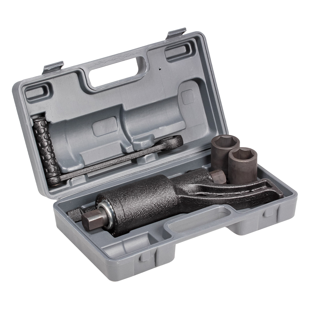 Гайковерт механич. 1"DR 3600Нм 1:64, 310мм с головками 32 и 33мм пласт.кейс