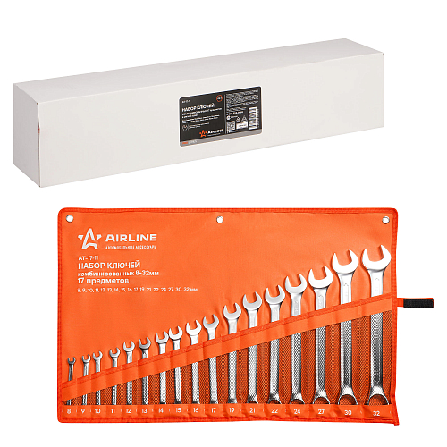 Набор ключей комбинированных PRO 17пр. (8-32мм) сумка
