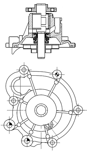Насос водяной для автомобилей Mercedes-Benz C (W203) (00-)/E (W212) (09-) 1.6i/1.8i [M271]