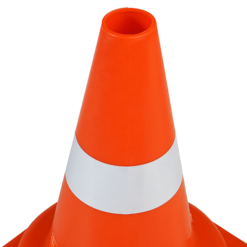 Конус дорожный 320мм, 1 световозвр.полоса, мягкий, оранжевый