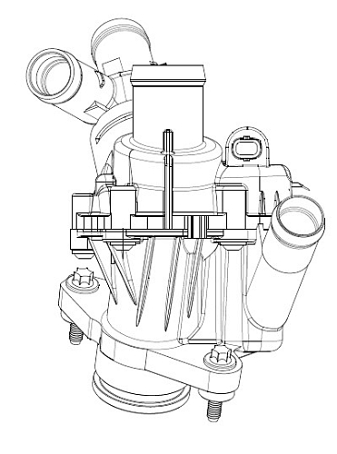 Термостат для автомобилей СLA (C117) (13-)/GLA (X156) (13-)/A (W176) (12-) [M270] (97°C) (с пластиковым корпусом)