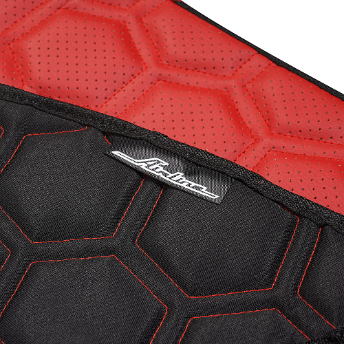 Накидка "Алькантара", задняя (3 предмета), экокожа с перфорацией, красная