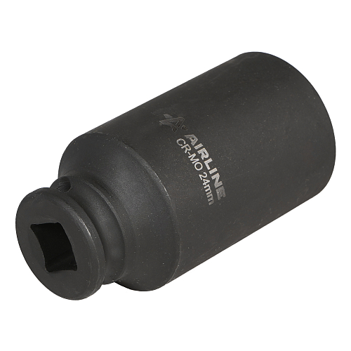 Головка ударная торцевая 3/8"DR шестигранная глубокая 24мм, L=65мм