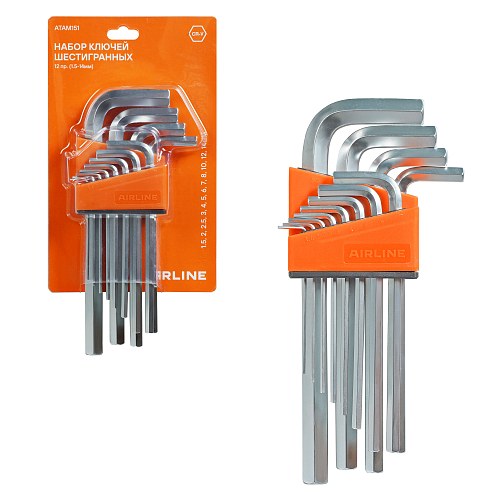 Набор ключей шестигранных 12пр. (1.5-14мм) пласт.подвес
