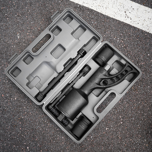 Гайковерт механич. 1"DR 4800Нм 1:56, 370мм с головками 32 и 33мм пласт.кейс