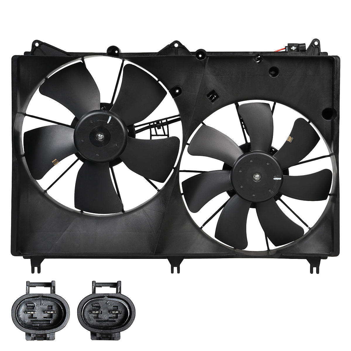 Электровентилятор охлаждения для автомобилей Suzuki Grand Vitara (05-) (2 вент.) (с кожухом)