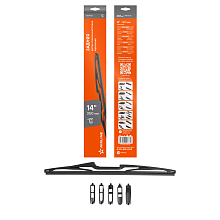 Щетка стеклоочистителя 350 мм (14") задняя каркасная, 5 адаптеров