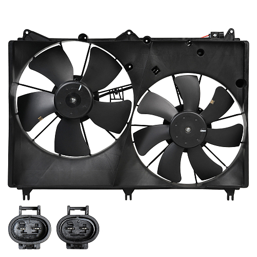 Электровентилятор охлаждения для автомобилей Suzuki Grand Vitara (05-) (2 вент.) (с кожухом)