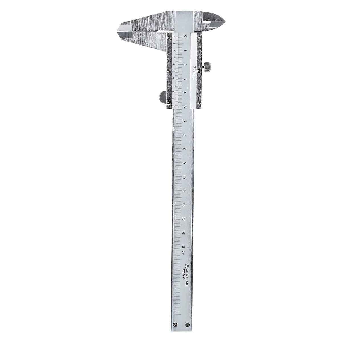 Штангенциркуль нониусный 150мм, шаг 0.02мм, стальной, глубиномер, кейс