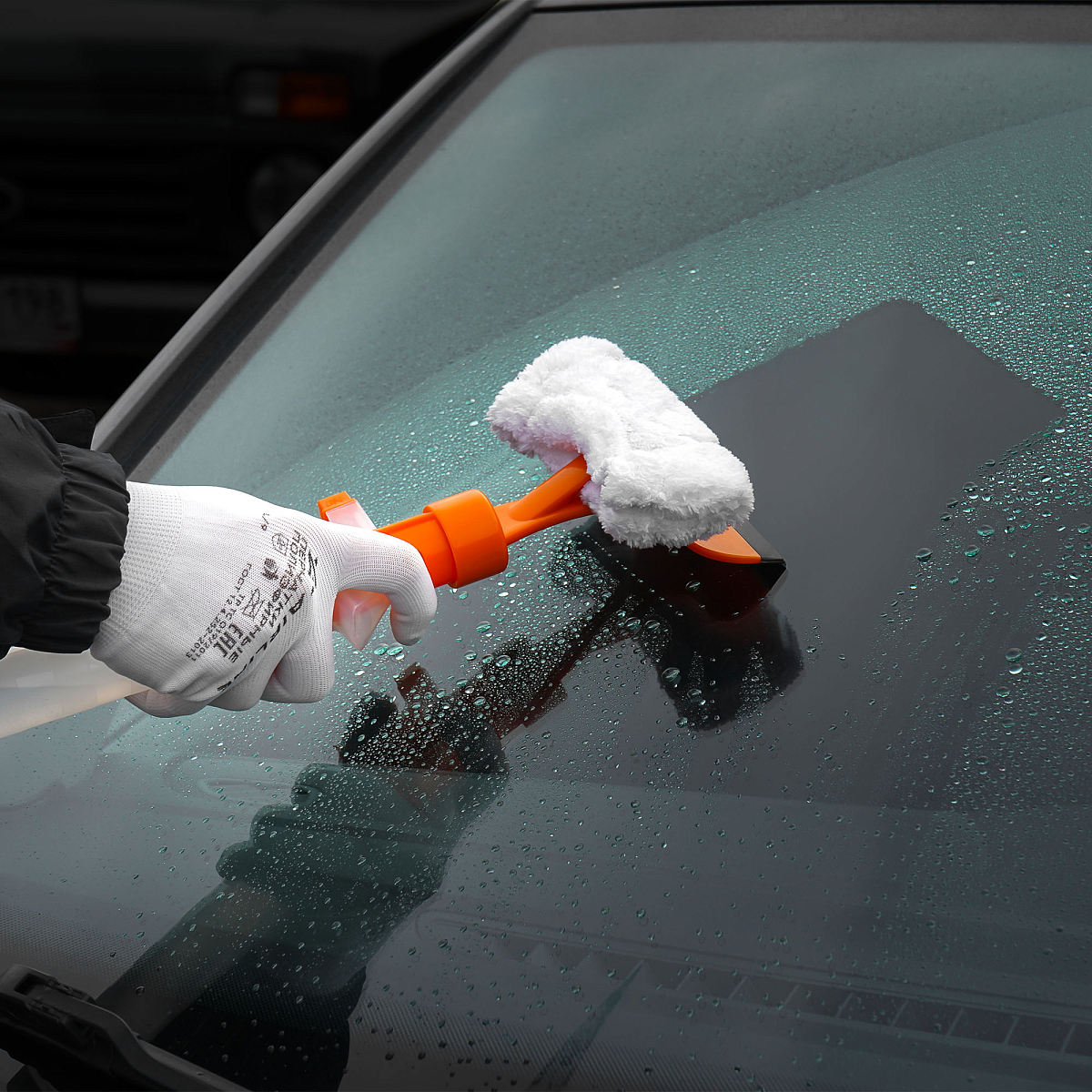 Водосгон с распылителем и щеткой из микрофибры (лезвие 13 см)