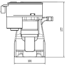 Суппорт тормозной для автомобилей Geely Emgrand (SS11) (21-) / Belgee S50 (24-) задний правый d=38мм (автомобиль с электродвигателем стояночного тормоза)