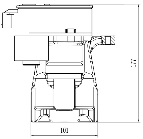 Суппорт тормозной для автомобилей Geely Emgrand (SS11) (21-) / Belgee S50 (24-) задний правый d=38мм (автомобиль с электродвигателем стояночного тормоза)