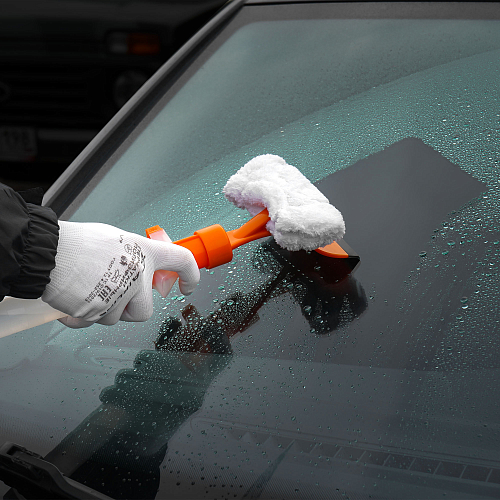 Водосгон с распылителем и щеткой из микрофибры (лезвие 13 см)