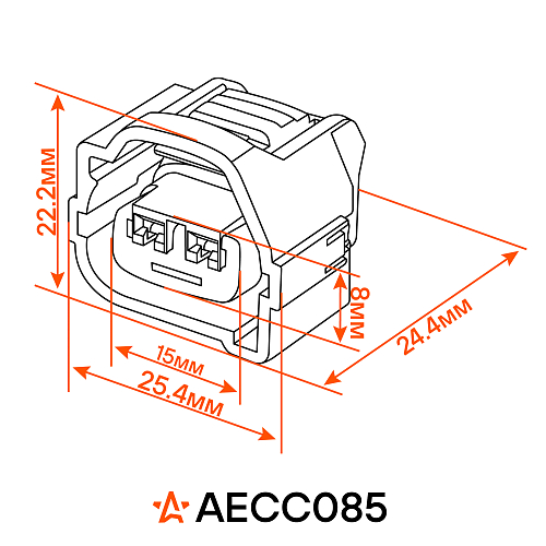 Разъём 2 pin с проводами для катушки зажигания Chevrolet, Daewoo, Hyundai