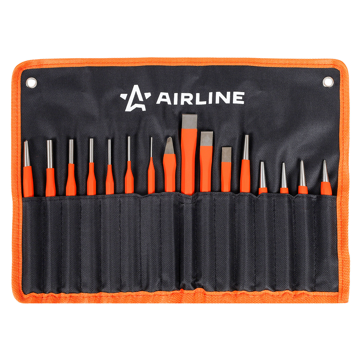 Набор ударного инструмента 16 пр.(зубило, кернер, выколотка, добойник) сумка