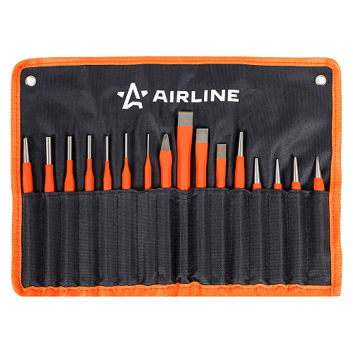 Набор ударного инструмента 16 пр.(зубило, кернер, выколотка, добойник) сумка