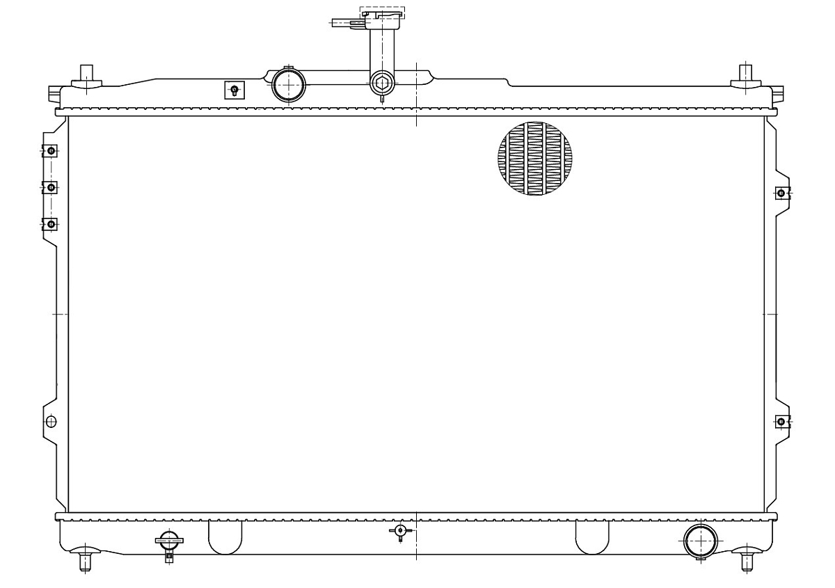 Радиатор охлаждения для автомобилей H-1/Starex (07-) 2.5TD