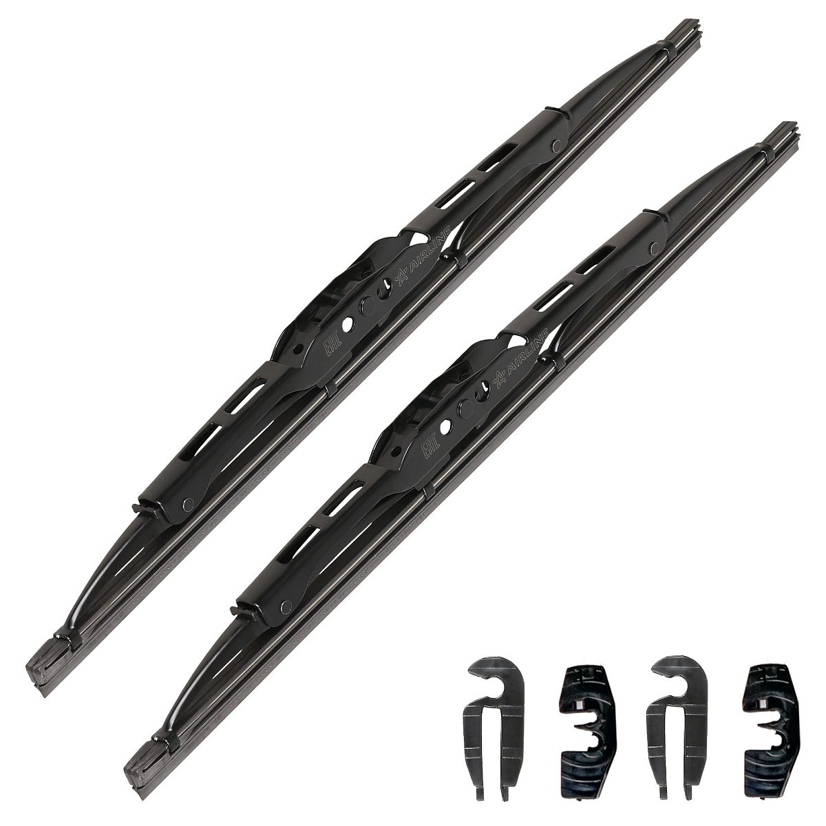 Щетки стеклооч комплект (2 штуки) 330/330мм (13"/13") каркасные с креплением "Крючок 9х3, 9х4 мм" (AWBJ001) МП-серия