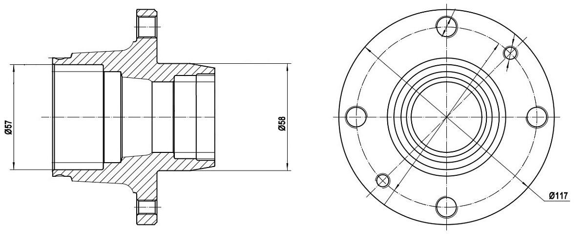Ступица передняя для автомобиля Лада 2101