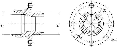 Ступица передняя для автомобиля Лада 2101