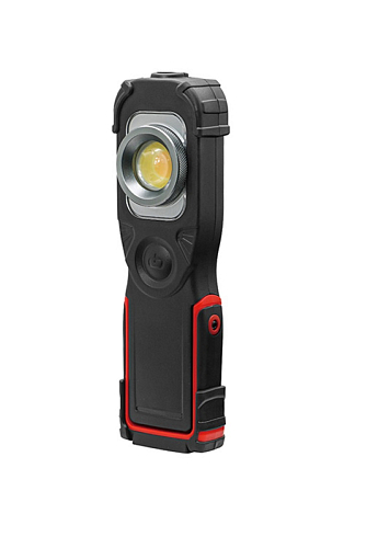 Фонарь светодиодный аккумуляторный, крюк/магнит, 650лм, Li-Ion 4400мАч