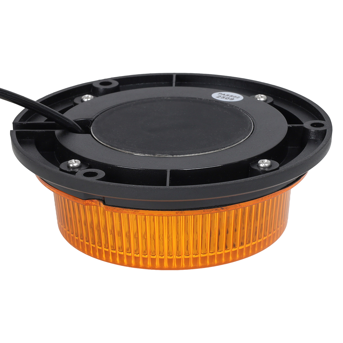 Маяк проблесковый светодиодный PRO, 18Вт, 18LED, 12/24В, 7 режимов, магнитное/болтовое крепление, штекер прикуривателя, D-120мм, H-40мм