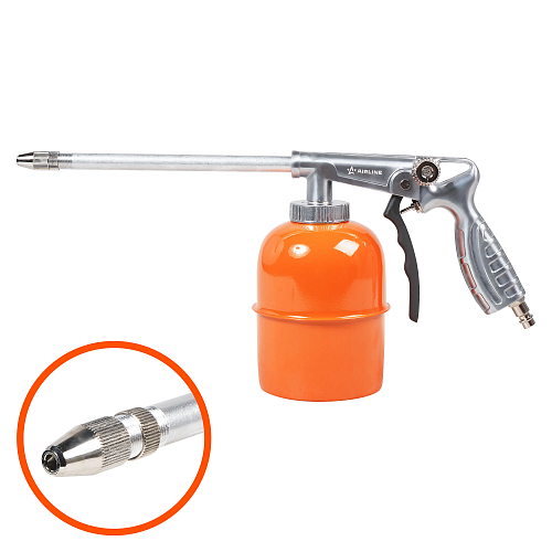 Пистолет моечный/мовильный металл. PRO бачок 900мл. с регулятором давления