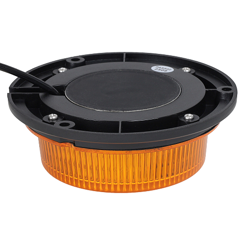 Маяк проблесковый светодиодный PRO, 18Вт, 18LED, 12/24В, 7 режимов, магнитное/болтовое крепление, штекер прикуривателя, D-120мм, H-40мм